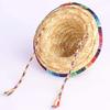 Carnival Hat, Mini Mexican Straw Hat, Natural Colorful Braided Edge Hat, Breathable Festive Party
