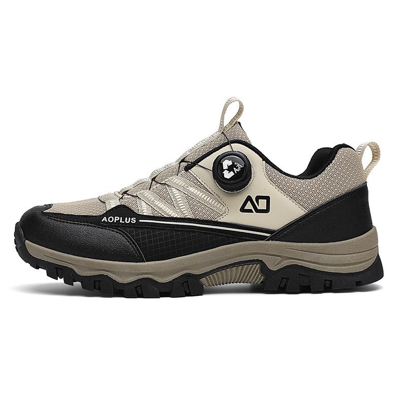 Rotary buckle off-road running shoes Outdoor low-top leisure function Non-slip and wear-resistant mountaineering shoes Hiking shoes