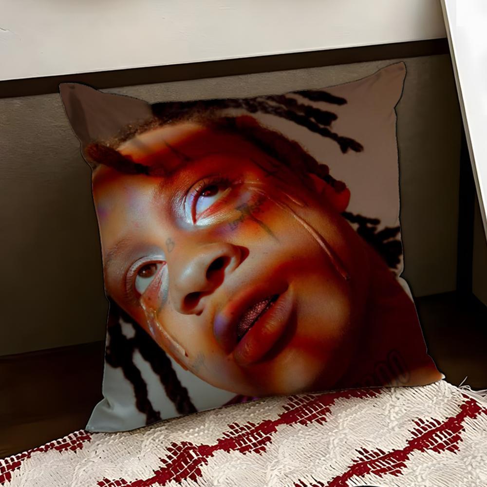 Rapper TTrippie RRedd Cushion Cover Reversible Soft Durable Pillow Cover Home Car MultiScene Use for Daily Comfort