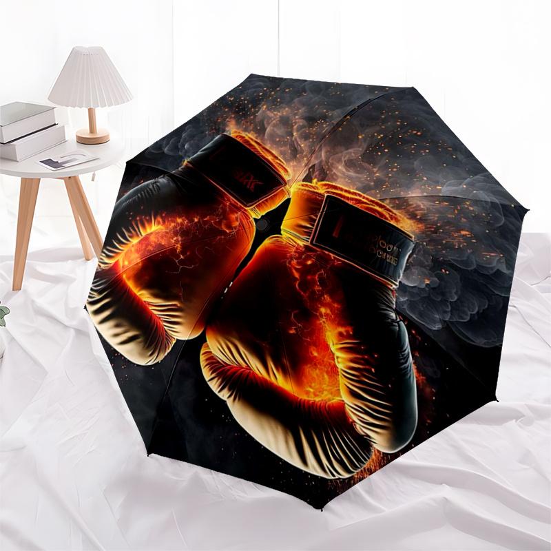 Boxing Gloves with Automatic Umbrella: Perfect for Fans, Travelers, Everyday Use - Foldable Design, 8-Bone Frame, Ideal Gift for Festivals11