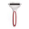 Pet Deshedding Brush 2 in 1 Deshedding Tool and Dematting Undercoat Rake Comb Removing Knots Pet Brush for Cats Dogs