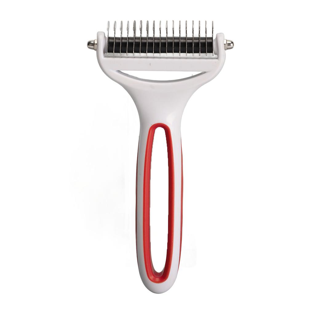 Pet Deshedding Brush 2 in 1 Deshedding Tool and Dematting Undercoat Rake Comb Removing Knots Pet Brush for Cats Dogs