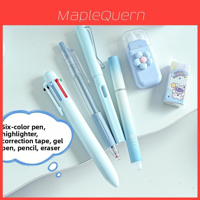 Student Stationery Set Gift Pack With 6 Colorful Items For Back To School Celebration