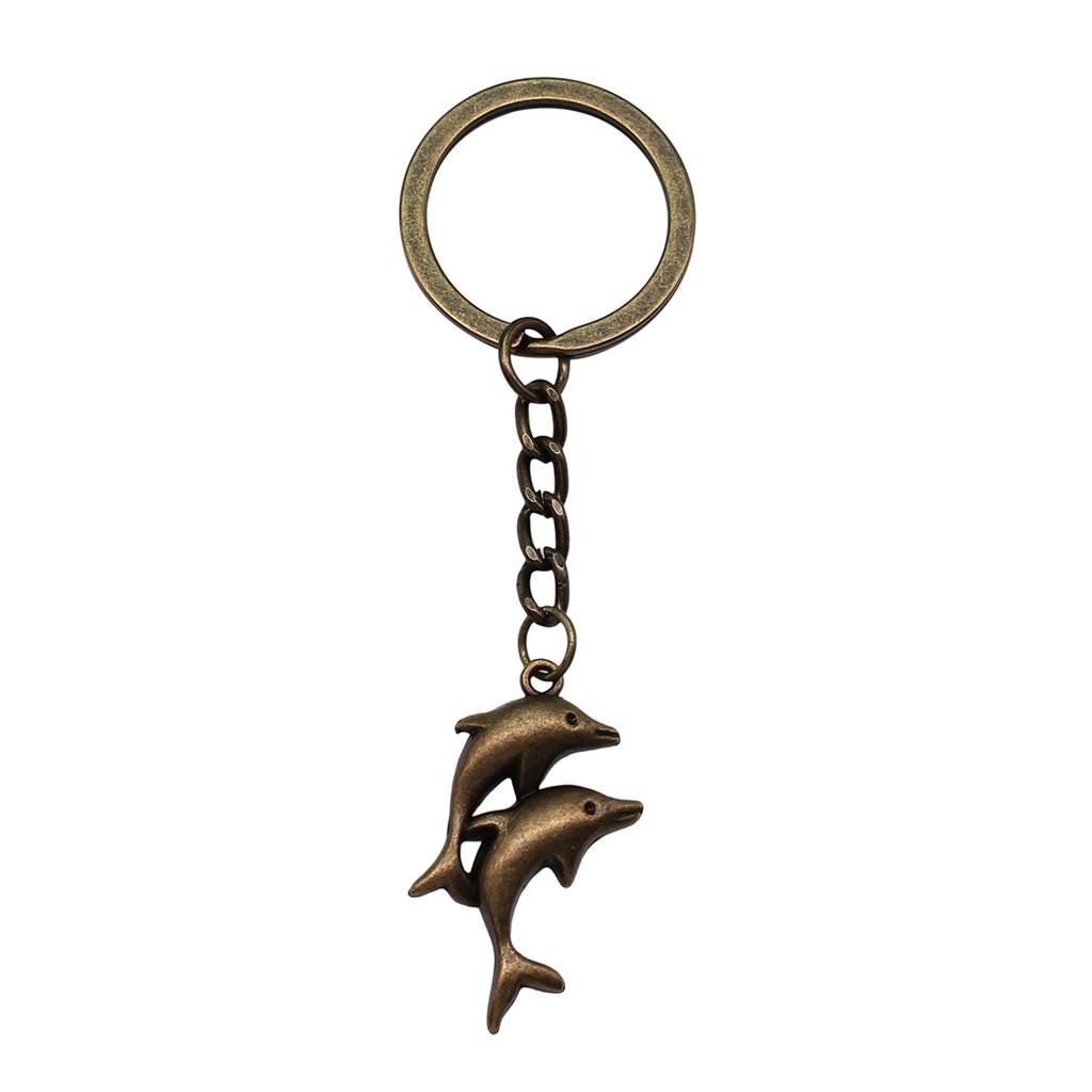 Skeleton Mermaid Charm Keychain Gothic Halloween Key Ring 28mm Ring