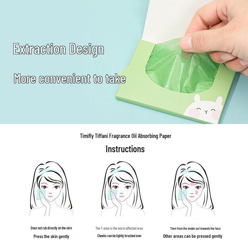 Unisex Facial Oil Blotting Paper with Mirror and Puff