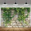 1 piece brick wall natural plant background banner suitable for birthdays holidays parties multiple sizes to choose from