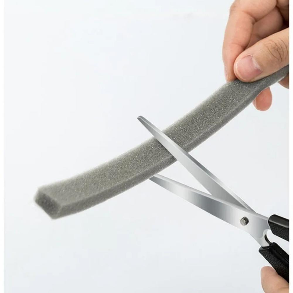 2pcs 2mX1.5cm Sponge Foam Seal Strip Tape Adhesive Anti Collision Soundproof Weather Stripping for Doors Windows Furniture