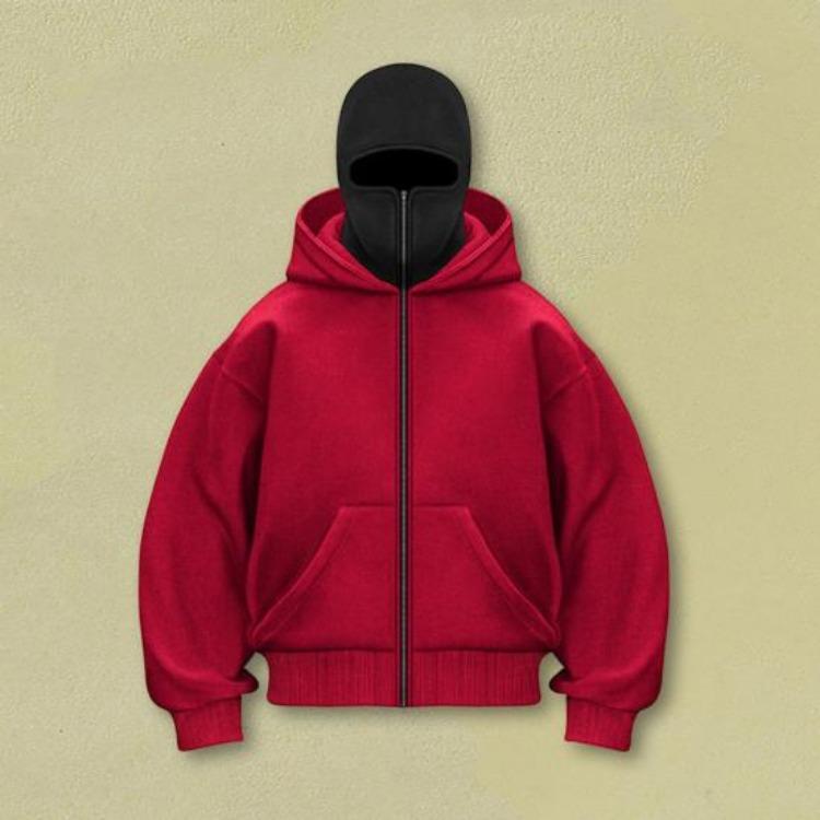 Warm Winter Hoodie Coat Unisex Thick Double Hooded Sweatshirt Jacket Loose Fit Casual Solid Color
