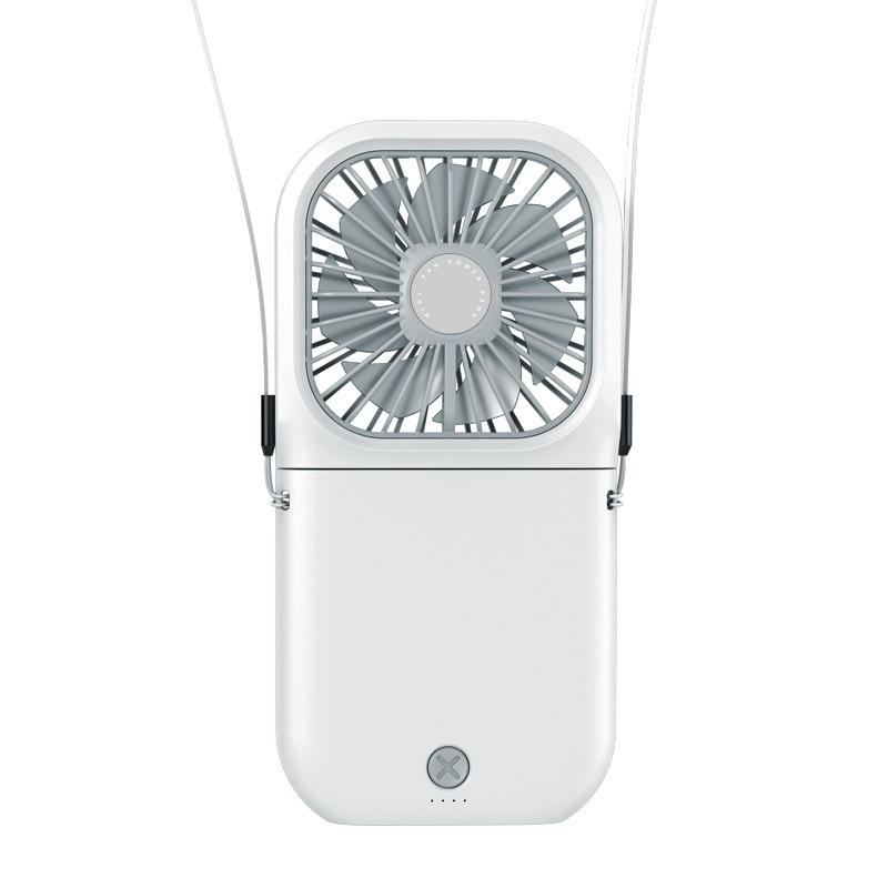 Foldable Neck Hanging Mini USB Fan: Portable Handheld and Desktop Stand Fan.