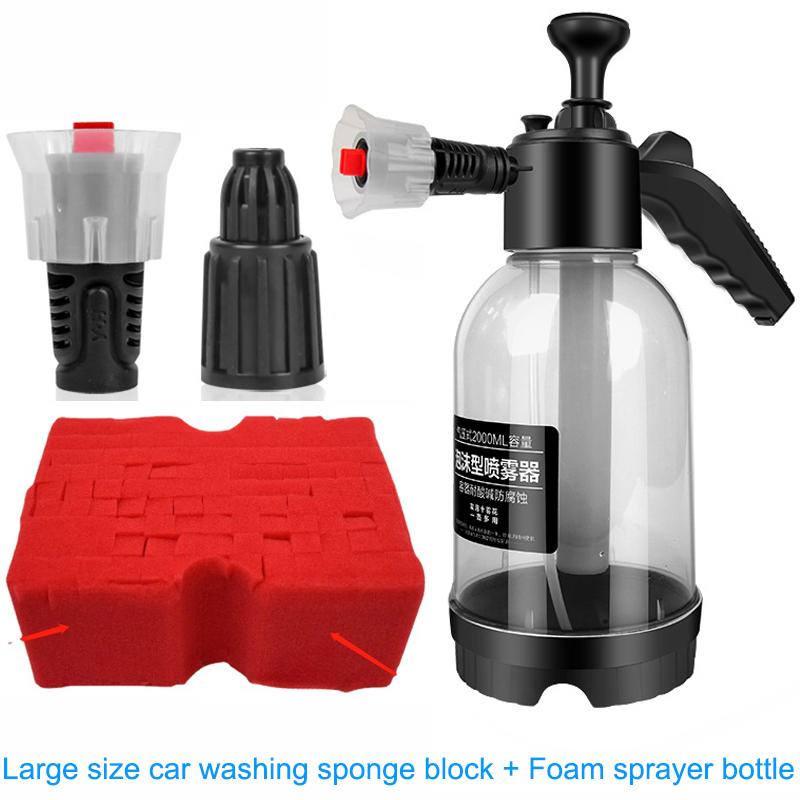Car Foam Sprayer High/Air Pressure Washer Hand Pump Foam Sprayer Car Wash Pneumatic Bottle 2L Snow Foam Pot Can Clean Accessory