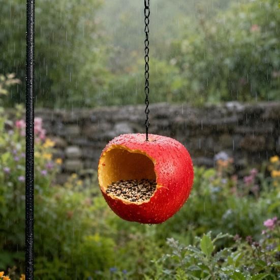 Fruchtform Hängender Vogelfutterspender, Außen Harz Frucht Vogel Futterspender Schale, Wetterfeste Vogel Futterstation für Außen Garten Terrasse Hof