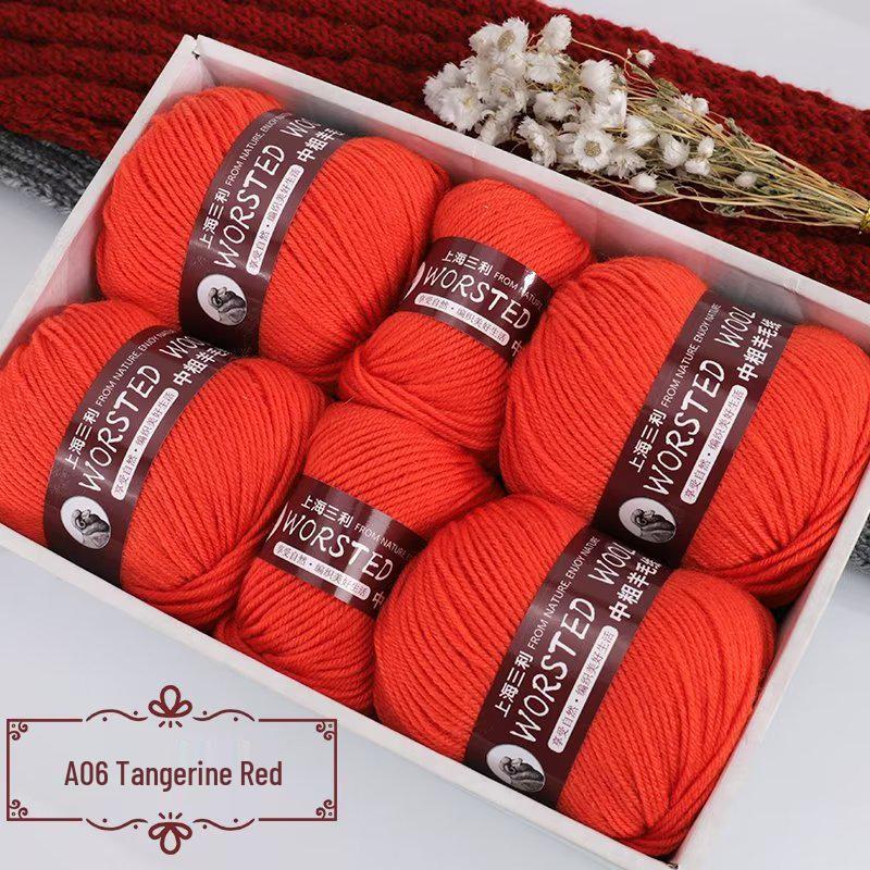 Sanli Wool Yarn 290: Medium Thick Knit Sweater, Scarf, and DIY Seat Cushion