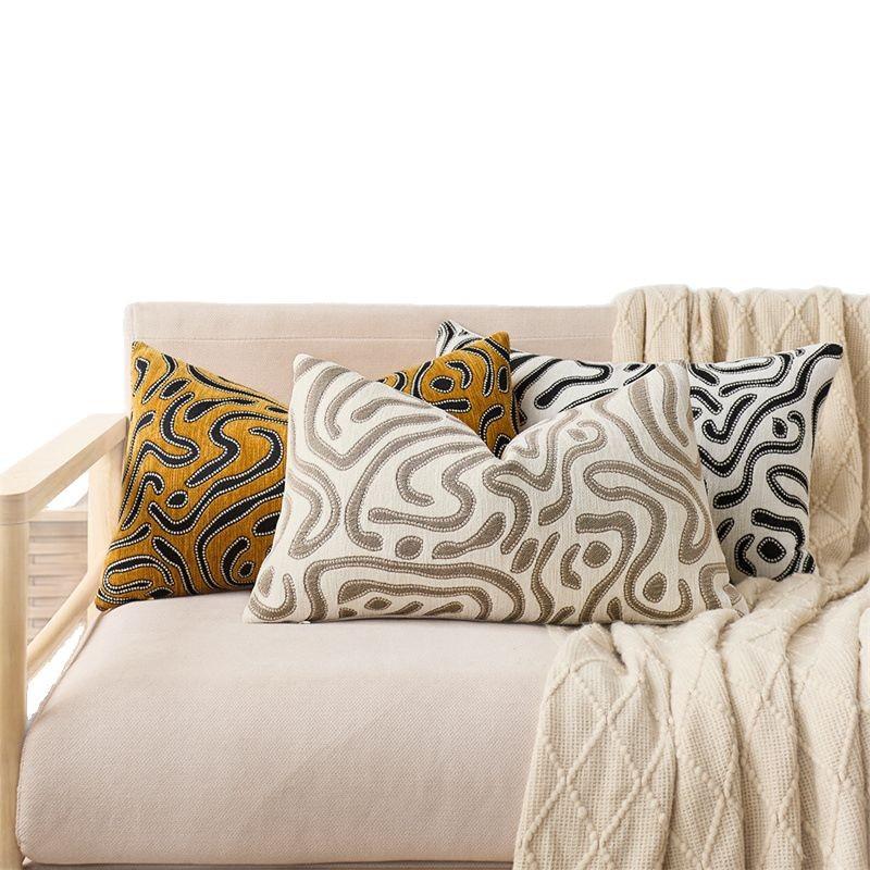 Light Luxury Ins Style Sofa Throw Pillow Living Room Cushion Backrest Model Room Pillow Bay Window Throw Pillow Cover
