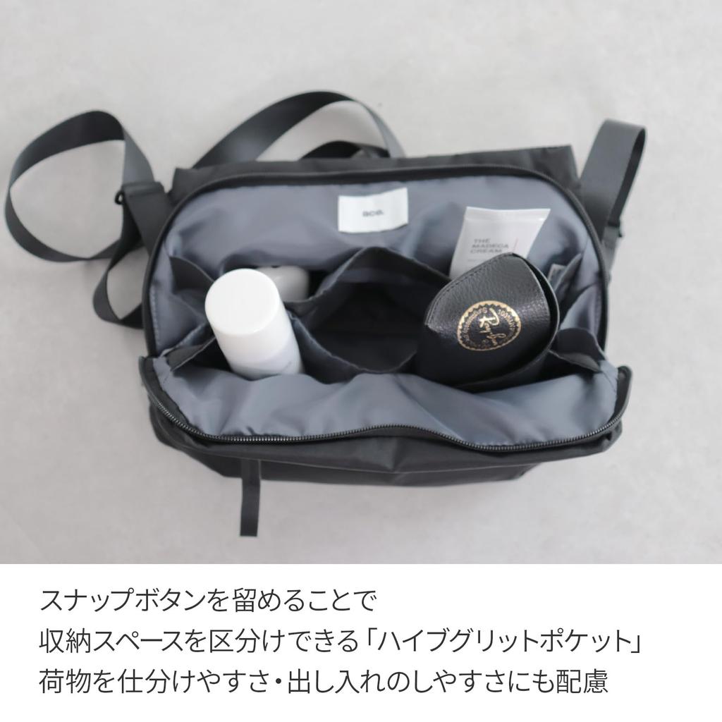 Shoulder Bag for Women and Lightweight 7 Ample Sani 20402 Lava Gray [Ace Gene] Men, 4L, Horizontal, (240g), Pockets, Storage,