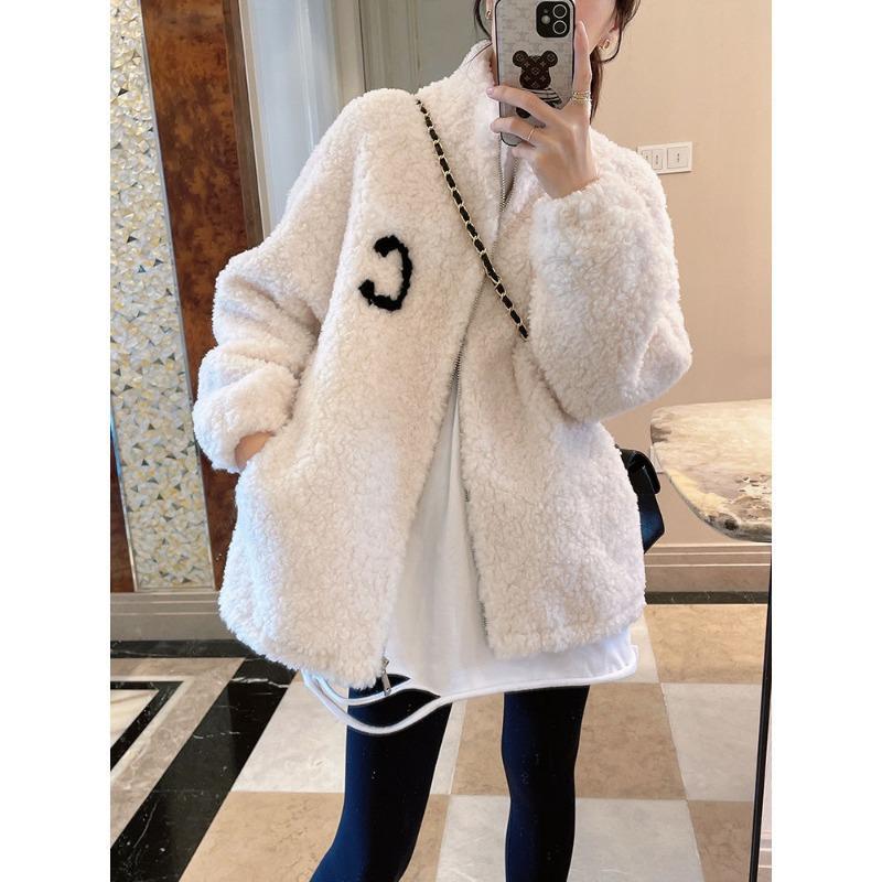 [Color Double-sided Coral Fleece] Fleece Thickened Cardigan Zipper Sweater Women's New Autumn and Winter Outdoor Jacket