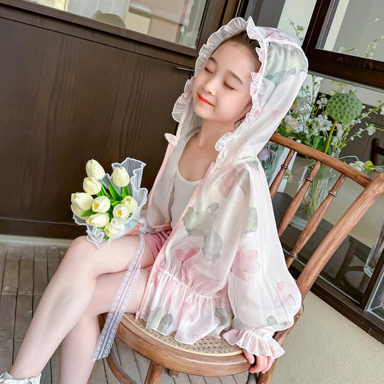 2026 Stylish Breathable Bowknot Sun Protection Outerwear for Baby Girls