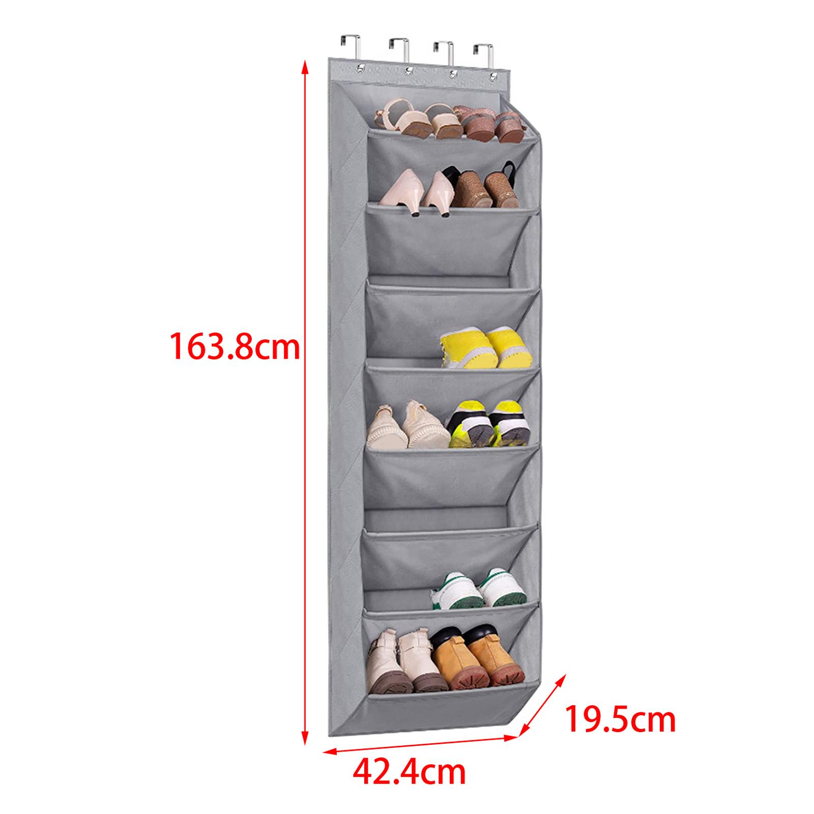 Over Door Shoe Organizer with Large 6 Deep Pockets Door Shoe Rack for Closet Door Foldable 16 Pairs Resuable Hanging Storage Bag 2090₽