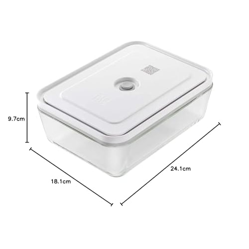 ZWILLING Fresh & Save Vacuum-Sealed Glass Fridge Box, 2L, Airtight Storage Container [Official Japanese Product] Fresh Save 36812-100