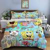 Multiple Sizes Spongebob Cartoon Print Bedding Set 1 Duvet Cover 2 Pillowcases Adult And Kids Bedding Set Luxury Gifts