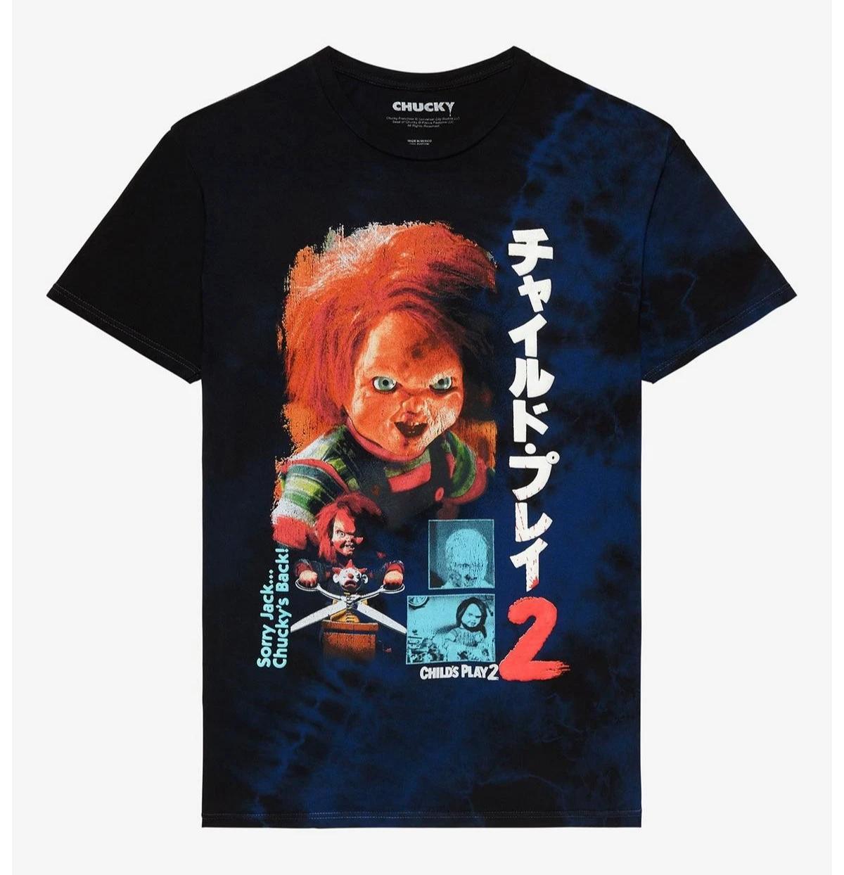 CHUCKY Child s Play 2 Chucky Tie-Dye T-Shirt New 160
