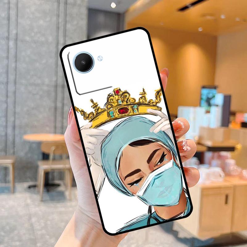 Cartoon Medicine Doctor Nurse Case For Realme C55 C33 C31 C35 C30 C11 C15 C25s C21Y GT Neo 5 3T 2T 8 9 10 11 Pro Plus