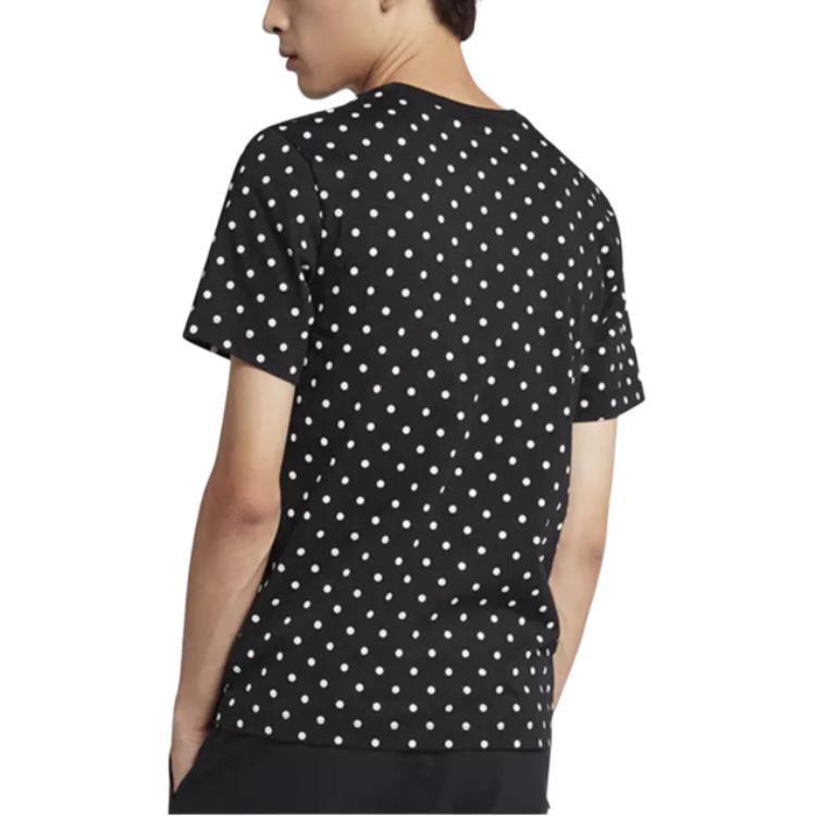 Nike T Shirts Men's Black Crew Neck Moderate Straight Fit AJ3709-010
