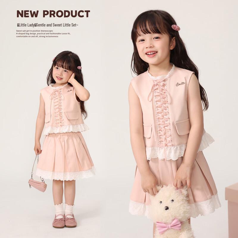 LUSON Toddler Girl Sweet Summer Outfit Set 130