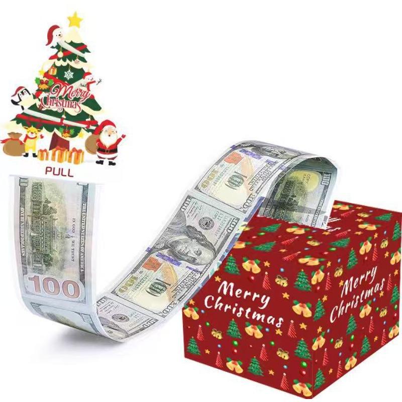 Christmas Themed Draw Money Gift Box Santa Claus Christmas Tree Creative Surprise Box Holiday Party Gift