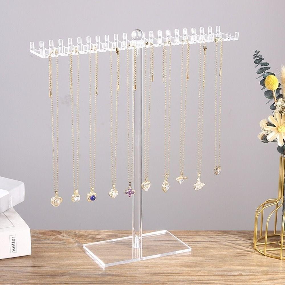 Bilateral Hook Necklace Holder Acrylic Bracelet Organizer Jewelry Organizer  Necklace Storage