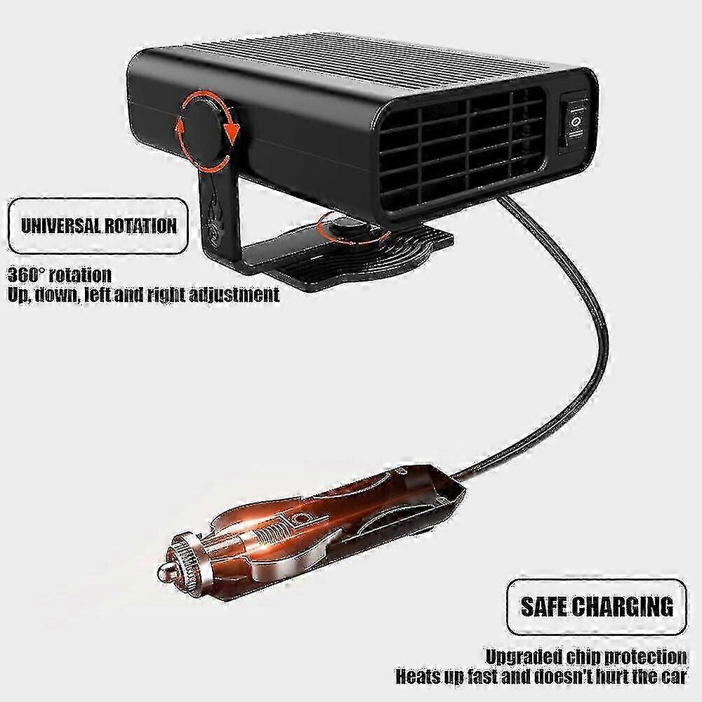120w Electric Car Heater Dc 12v Heating Fan Defogger Defroster Demister Portable
