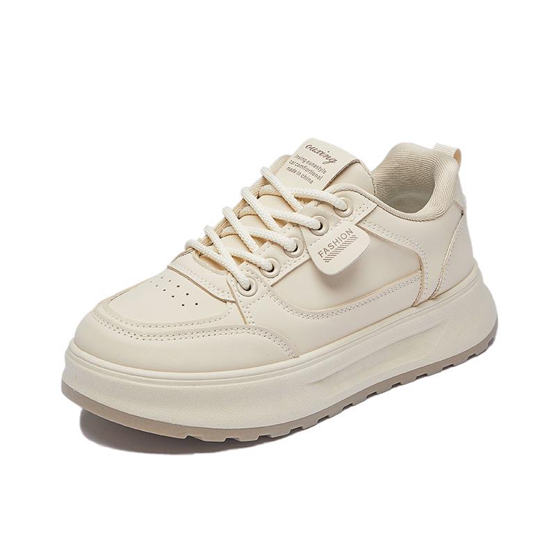 2025 Spring White Korean Style Women's Height-Boost Sneakers Q5615