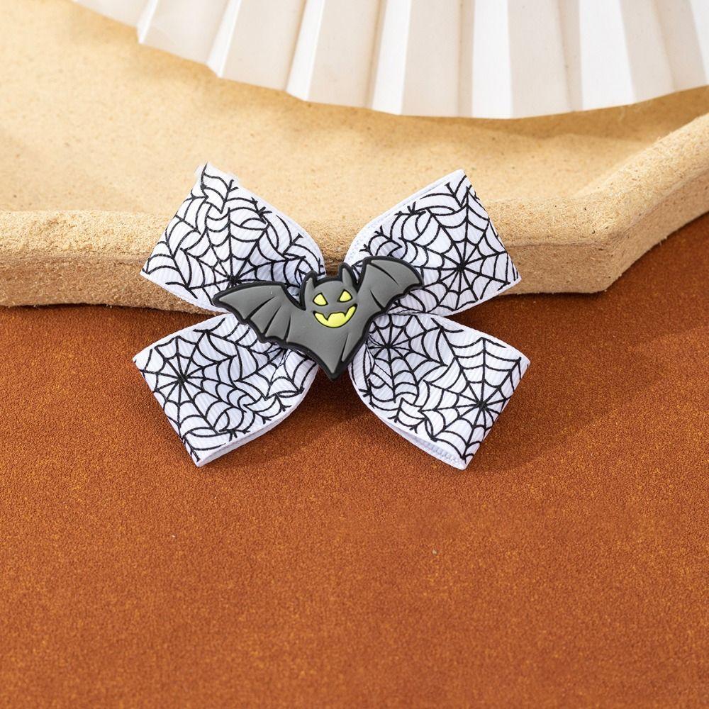 Ghost Halloween Bow Hair Clip Eyeball Bat Duckbill Clip Fashion Pumpkin Hairpin  Female/Children