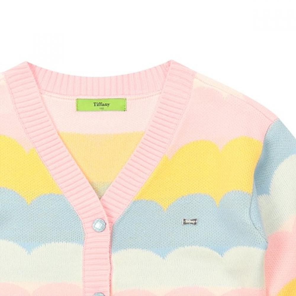 Tiffany Pink Wave Cardigan T31kbw011