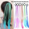 5/6Pcs Multi-Color Twist Braid Hair Ties Colorful Kids Wig Ponytail Headbands Sweet Wig Braid  Daily