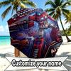 Custom Name Personalized Transformers Print Umbrella, Auto Open Close, 8‑Rib Sturdy Frame, Commute Camping Hiking Use, Birthday Gift