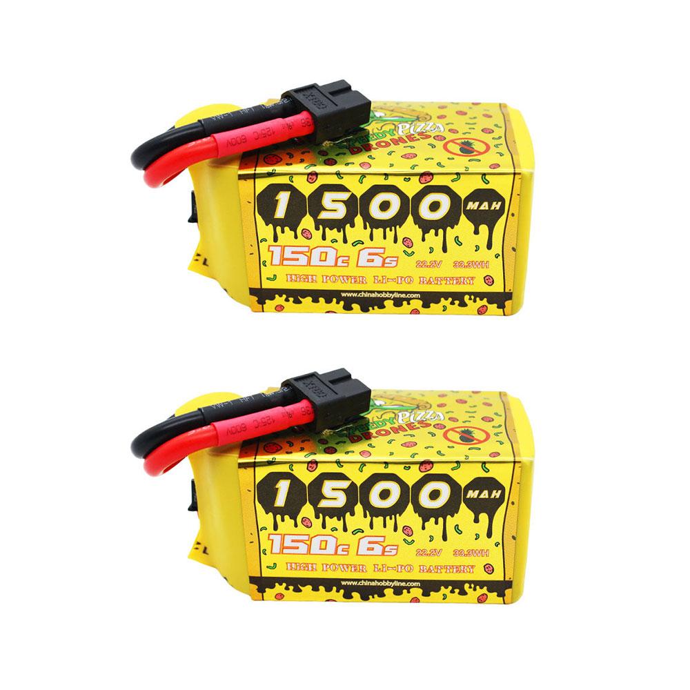 

2 шт. CNHL 6S 22.2V LiPo Акумулятор 1300 мАг 1500 мАг 130C з роз ємом XT60 для Квадрокоптера Дрона Літака RC FPV Вертольота Хобі 6S 1500mah 150C 2pcs