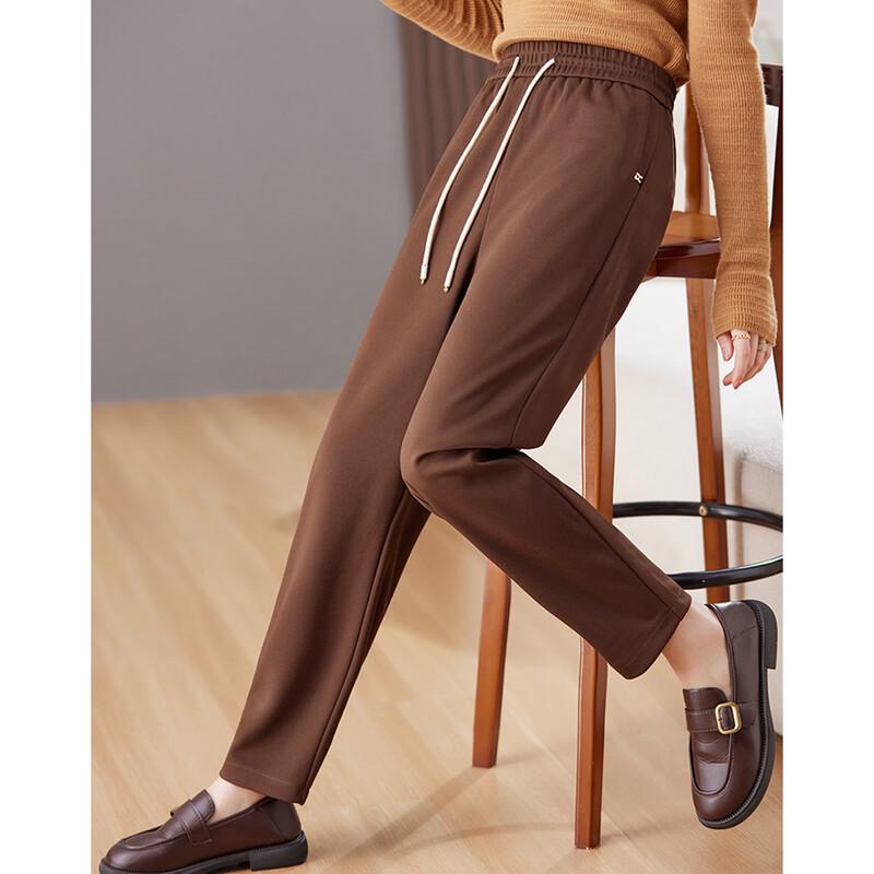 Passter Women's Elastic Waist Straight Leg Casual Pants