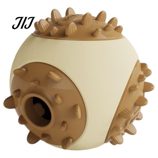 Tough Rubber Pet Toys Dog Treat Dispenser Ball, Interactive Chew Toy, Food Safe Dental Care Dispensing Puzzle Feeder, Teeth Cleaning Toy for
