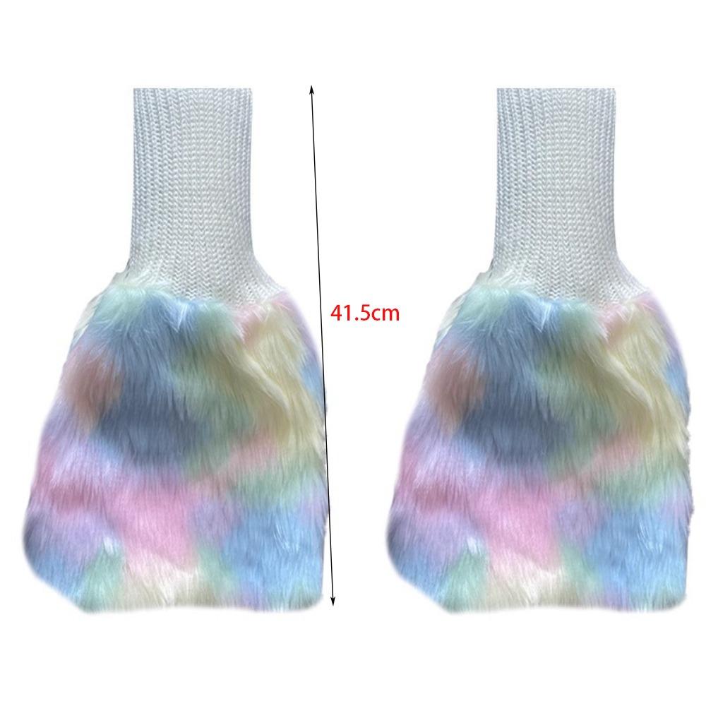 Warm Plush Fluffy Boots Cover Y2K Leggings Leg Warmer New Pile Socks  Gift