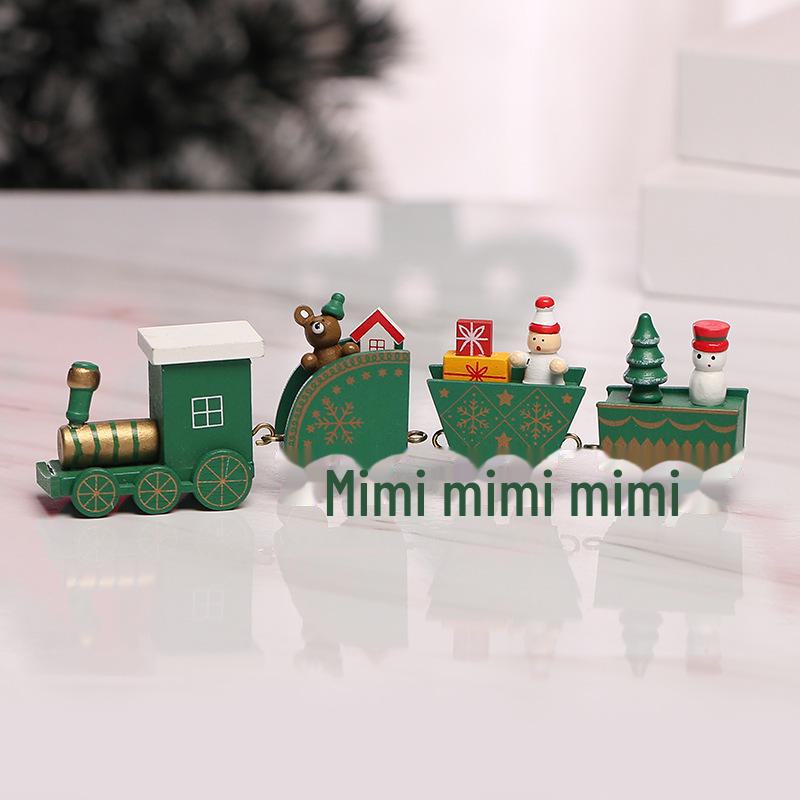 Handcrafted Wooden Christmas Train Decoration - DIY Desktop/Winter Window Decor - Perfect Children's Day Gift