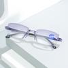Rimless Reading Glasses Men Women Vintage Frameless Anti Blue Light Presbyopic Glasses Ultralight Farsighted Eyewear 0 To +4.0