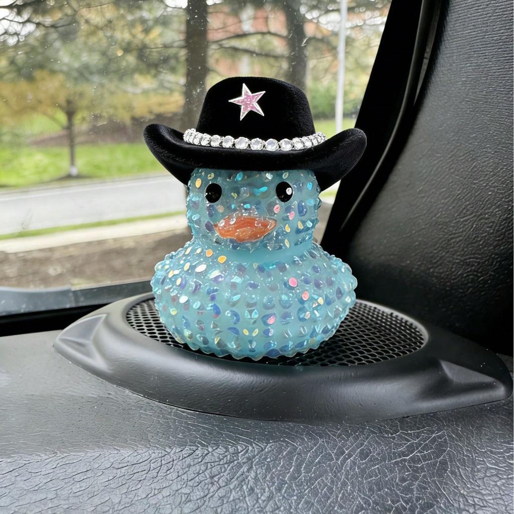 DIY Diamantwerkzeug Hut Ente, Auto Halterung, Ornamente, Lustige Mehrfarbige Bastelarbeiten, Klebestifte, Handgemachte Dekorationen