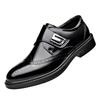 Fashion Italian Men Genuine Leather Business Shoes Thick-soled Outdoor Casual Leather Formal Shoes Fashion Slip-On Walking Oxford Shoes