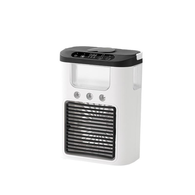 Spray Fan Three-spray Humidifier Silent Dormitory Rechargeable Small Electric Fan Desktop Cooler