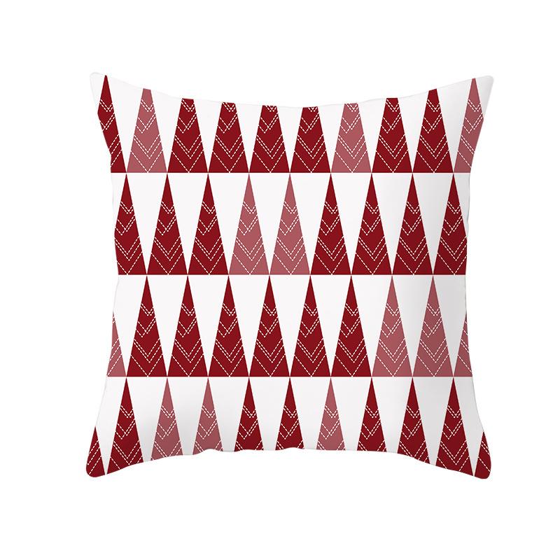Red Series Christmas Pillow Covers for Home Use, Peach Skin Pillow Covers, Sofa Cushion Covers