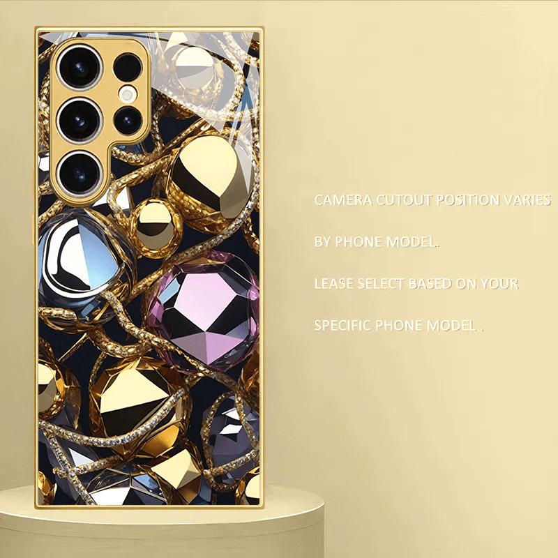 High-end PhoneCase Electroplated Glass TPU PhoneCase for Samsung Galaxy S26 S25 S24 S23 S22 S21 FE Ultra Plus Dropresistant