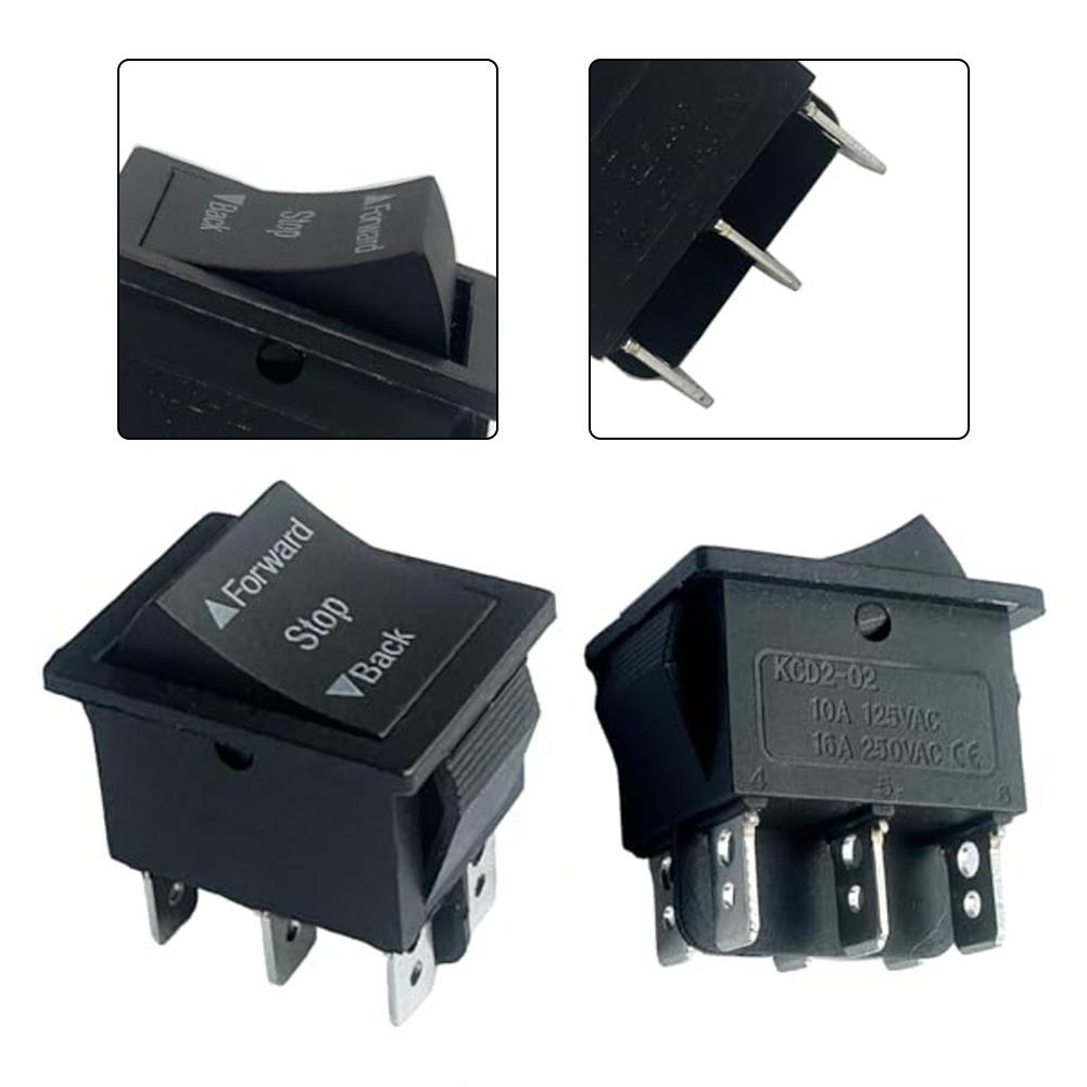 2pcs 6/12/24V Forward/Reverse Switch On-Off-On Switch For Ride-On Cars Rocker Switch Shifters Black Switch