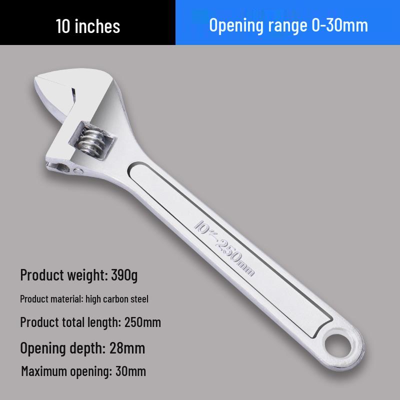 Wielofunkcyjny zestaw kluczy nastawnych 12 cali z kluczem płasko-oczkowym i małą szczęką, duży zakres regulacji, zawiera klucz do rur 8 cali.