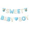 Pink Bow Baby Shower Decorations Pre-Strung Handmade Felt Welcome Baby Sign with Wool Felt Ball Banner for Welcome Home It's a Girl Coquette Baby