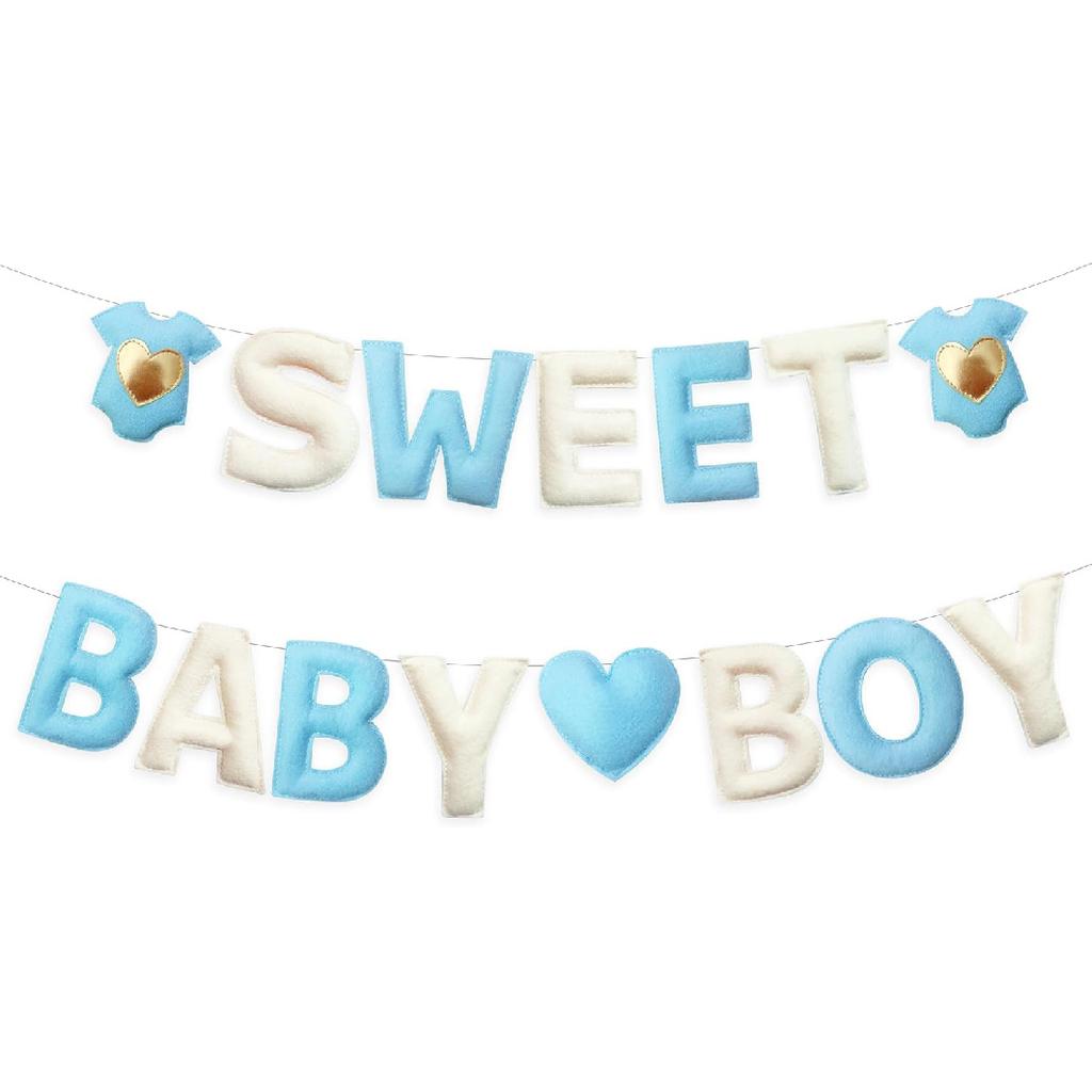 Pink Bow Baby Shower Decorations Pre-Strung Handmade Felt Welcome Baby Sign with Wool Felt Ball Banner for Welcome Home It's a Girl Coquette Baby